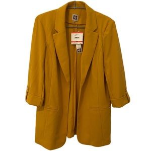 NWT Anne Klein Yellow Blazer Size XS